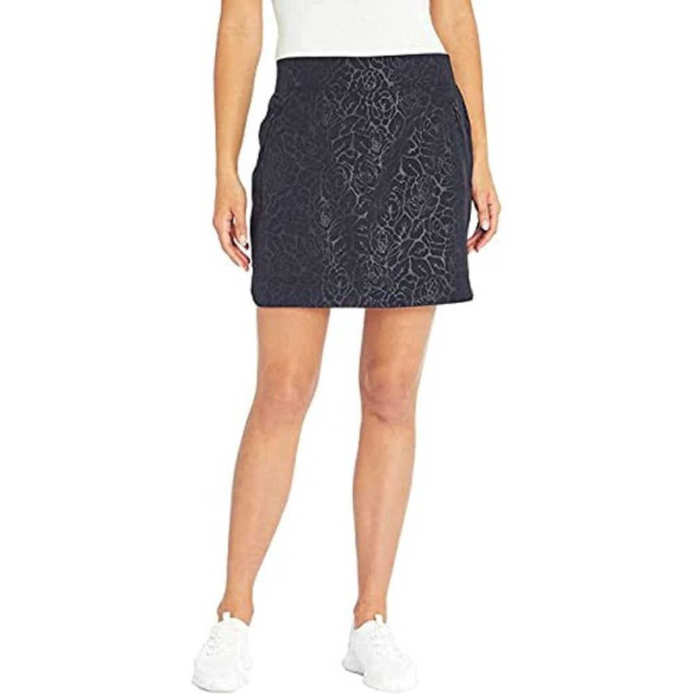 Orvis Embossed Athletic Skort Black Pull On Small